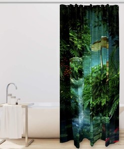 River Pond Red Fishes and Mushroom Shower Curtain - A Fantastic Addition to Your Bathroom