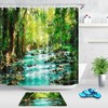River in Tropical Jungle Shower Curtain for a Lush and Serene Bathroom Decor