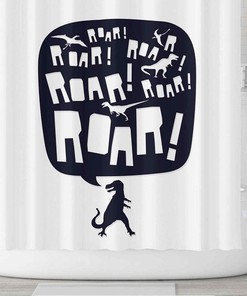 Roaring Dinosaur Kids Decorative Shower Curtain