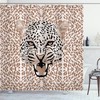 Roaring Wild Leopard African Shower Curtain For Bathroom Decor
