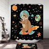 Rocket Launching Sloth Shower Curtain - Add A Playful Touch To Your Bathroom