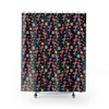 Roller Disco Flamingo Shower Curtain with Colorful Print and Decorative Design for Your Bathroom