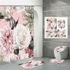 Romantic 3D Roses Shower Curtain Flower Adult For Your Bathroom