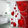 Romantic Abstract Floral Love Couple Valentine'S Day Shower Curtain For Your Bathroom