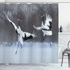 Romantic Bird Wings Print Shower Curtain - Wildlife Bathroom Decor