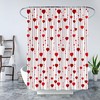 Romantic Falling Love Balloons Shower Curtain for Valentine's Day and Creative Wedding Bathroom Decor 