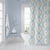 Romantic French Floral Shower Curtain In Blue, White, And Pink For A Delicate And Alluring Bathroom Decor