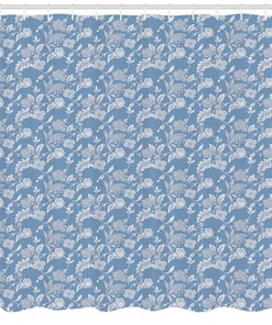 Romantic Garden Pattern Shower Curtain Fabric Decors, Perfect Addition to Your Bathroom Decor