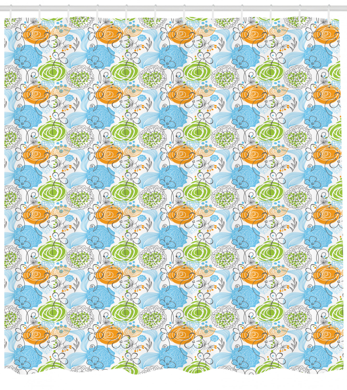 Romantic Garden Pattern Shower Curtain Fabric Decors, Perfect Addition to Your Bathroom Decor