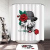 Romantic Gentleman Dog Designed Fabric Shower Curtain