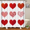 Romantic Love Heart Balloon Shower Curtain for Valentine's Day and Farmhouse Bathroom Decor 