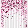 Romantic Love Theme Flying Hearts Shower Curtain for Bathroom Decor