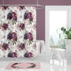 Romantic Moody Floral Shower Curtain: Burgundy and Mauve Bathroom Accessories for Teen Girls and Toddlers