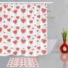 Romantic Red Hearts Garland Valentine'S And Mother'S Day Shower Curtain For Your Bathroom