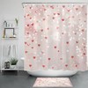 Romantic Red Hearts Halo Shower Curtain for Valentine's Day Bathroom Accessory