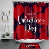 Romantic Red Hearts Shower Curtain For A Lovely Valentine'S Day Bathroom
