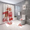 Romantic Reindeer Love Story-themed Waterproof Shower Curtain for Bathroom