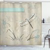 Romantic Sketch Art Dragonfly Shower Curtain For A Chic Bath Decorr