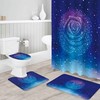 Romantic Starry Rose Shower Curtain - Waterproof Fabric Bathroom Decor