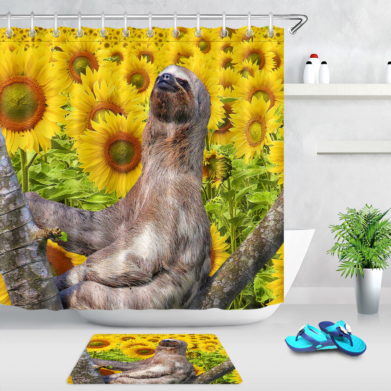 Romantic Sunflower Shower Curtain
