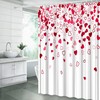 Romantic Valentine's Day Heart Shower Curtain with Fallen Heart Design
