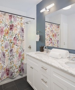 Romantic Vintage Floral Shower Curtain, Create A Dreamy Bathroom Ambience