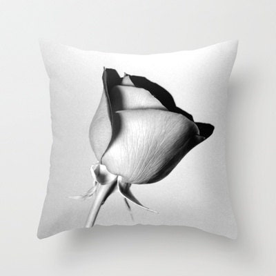 Romantic Vintage Rose Black and White Shower Curtain