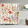 Romantic Watercolor Flowers Shower Curtain with Modern Design, Perfect for Your Bathroom Decor