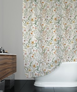 Romantic Wildflowers Botanic Shower Curtain - Gorgeous Garden Design