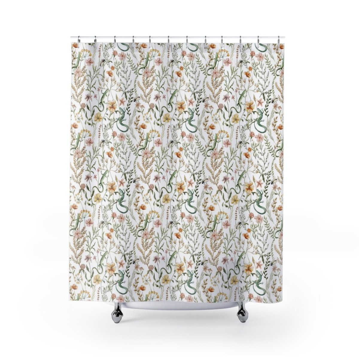 Romantic Wildflowers Botanic Shower Curtain - Gorgeous Garden Design