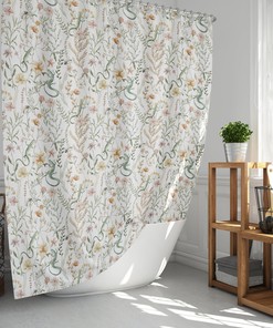Romantic Wildflowers Botanic Shower Curtain - Gorgeous Garden Design