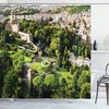 Rome Italy Shower Curtain with Historic Landmark Cityscape: Travel-Themed Bathroom Decor