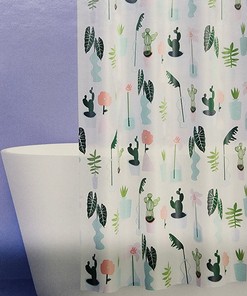 Room Essentials Southwest Cactus Plants Shower Curtain, Waterproof Bathroom Decor with Quotes