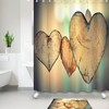 Rope Hanging Heart Red Shower Curtain Hook Bathroom Waterproof Fabric