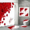 Rose Flower Petals Print Shower Curtain Bathroom #2 for an Elegant and Romantic Bathroom Decor