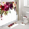 Rose Flower Shower Curtain in Spring Color Palette