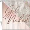 Rose Gold And Marble Design Shower Curtain - Elegant And Colorful Fabric Bath Curtain For Your Bathroom