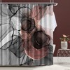 Rose Gold Black Marble Modern Shower Curtain for Stylish Bathroom Decor