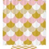 Rose Gold Fish Scales Shower Curtain, Microfiber Bathroom Accents Fabric Machine Washable