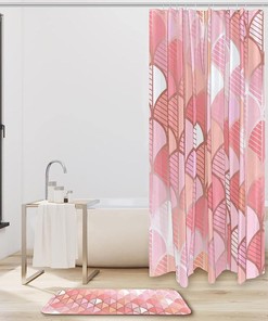 Rose Gold Leaf Artistic Shower Curtain