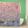 Rose Gold Marbled Veins Shower Curtain - Awowee Bathroom Fabric Curtain