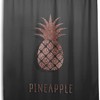 Rose Gold Pineapple Pattern Shower Curtain, Kids Bathroom Accessory 