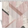 Rose Gold Pink Geometric Pattern Shower Curtain - Stylish And Decorative Fabric Curtain For Your Bathroom