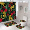 Rose Leopard Shower Curtain, Feminine Bathroom Decor