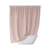 Rose Peach Terracota Striped Geometric Shower Curtain For Chic Bathroom Decor