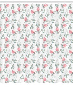 Rose Petals Blossoms Print Shower Curtain For Elegant Bathroom Design