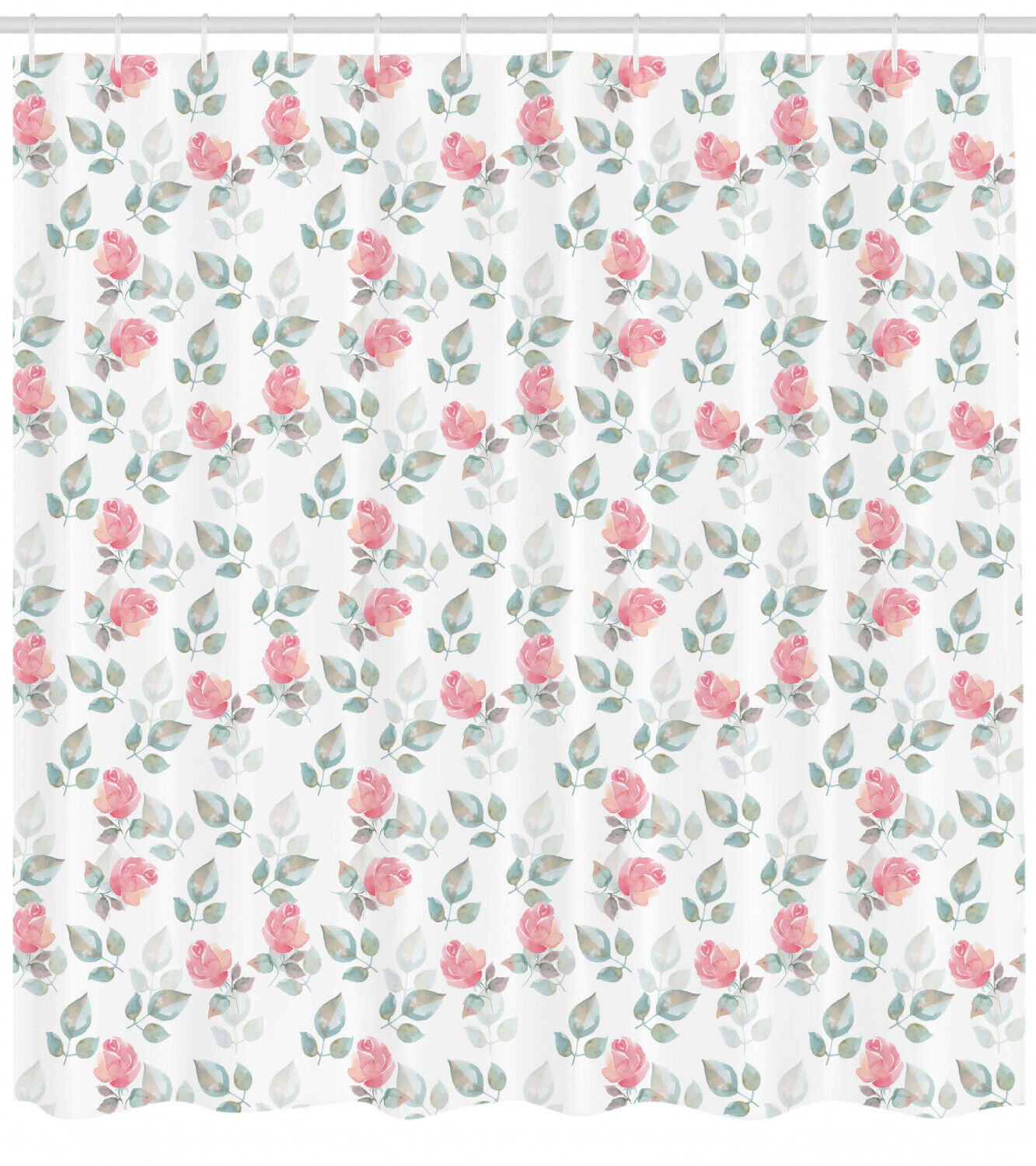 Rose Petals Blossoms Print Shower Curtain For Elegant Bathroom Design