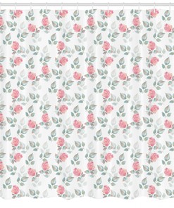 Rose Petals Blossoms Print Shower Curtain For Elegant Bathroom Design