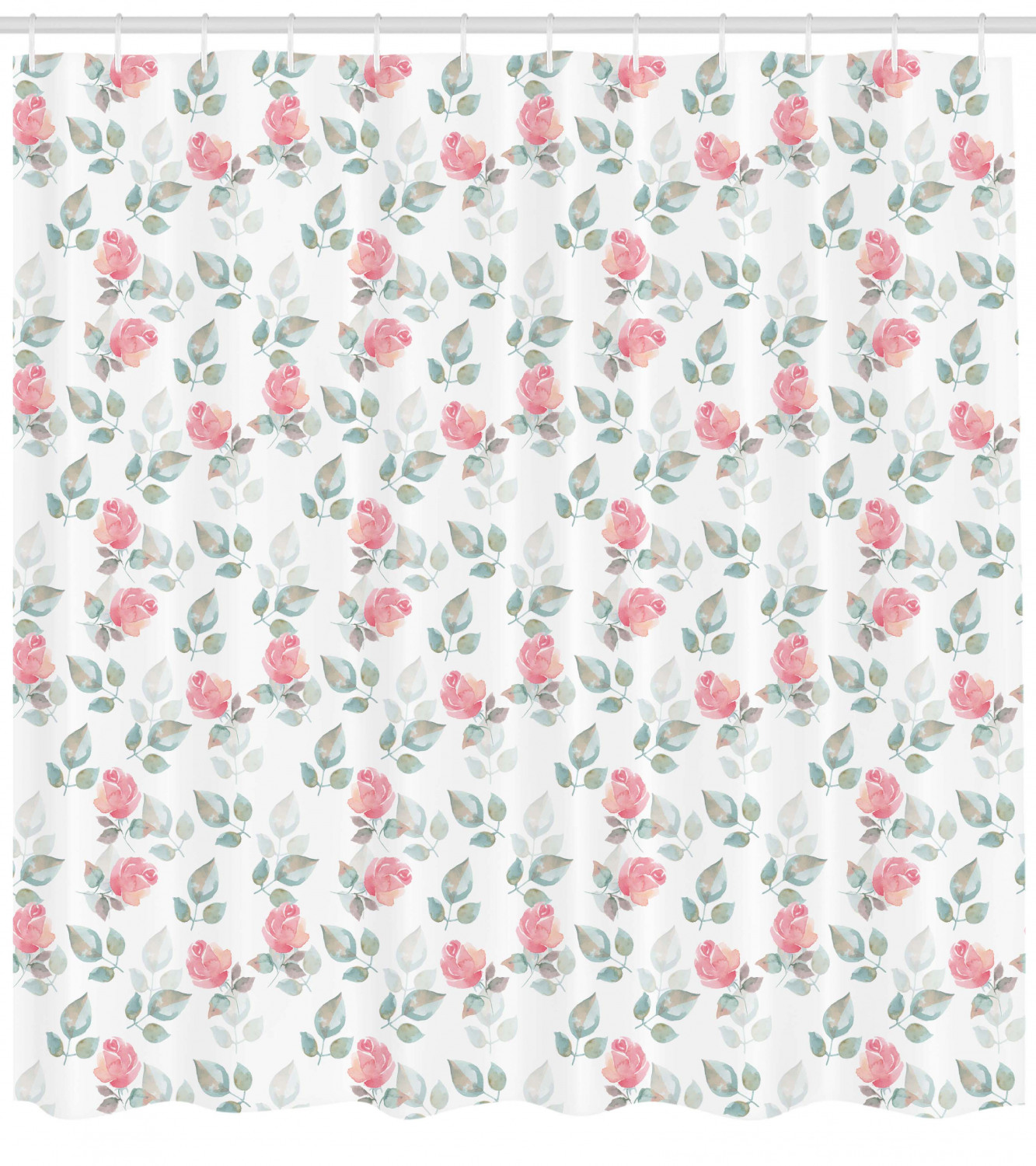 Rose Petals Blossoms Print Shower Curtain For Elegant Bathroom Design