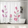 Roses Branches Summer Garden Floral Waterproof Shower Curtain For Your Bathroom